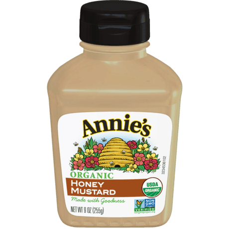 Annie's Organic Honey Mustard, Non GMO, front of package.