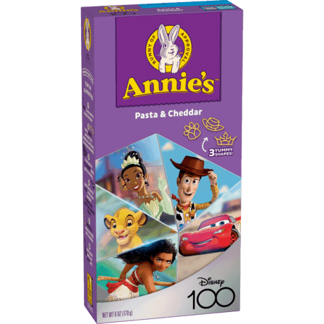 Annie's Pasta And Cheddar, Disney 100th Shapes, front of package.