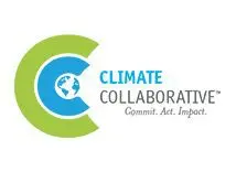 Climate Collaborative logo. Commit. Act. Impact.