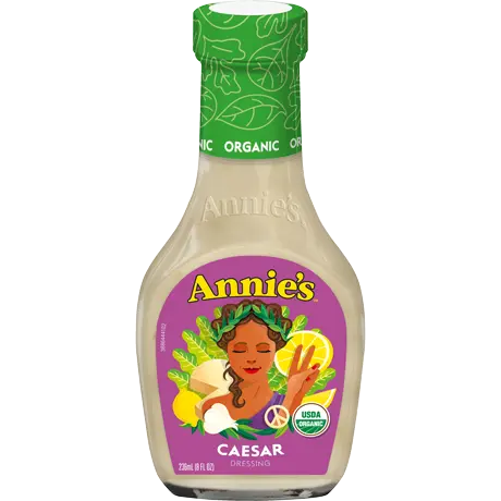 Annie's Caesar Dressing, Organic, front of bottle.