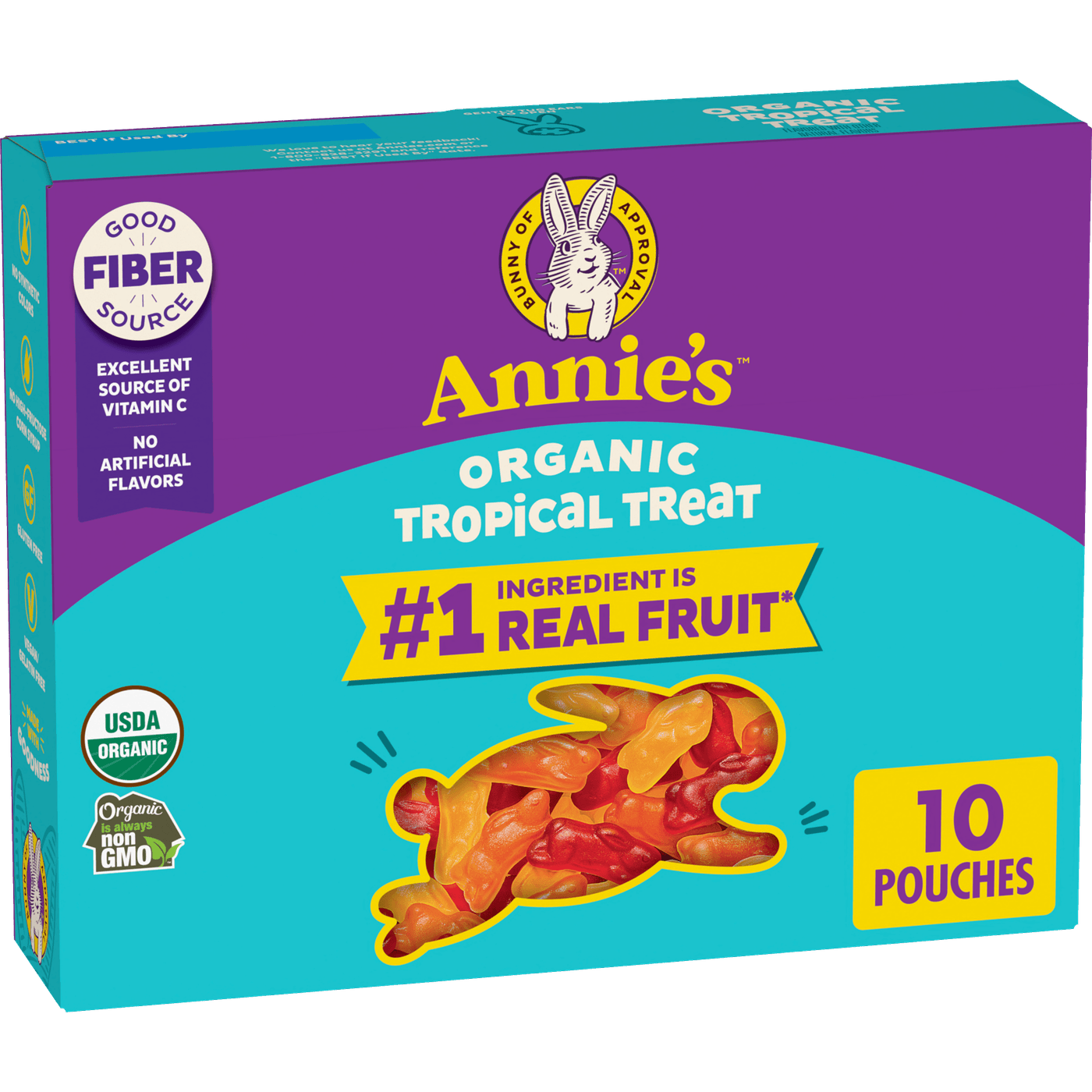 Organic Tropical Treat Bunny Fruit Snacks | Annie's Homegrown Organic Tropical Treat Bunny Fruit Snacks | Annie's Homegrown